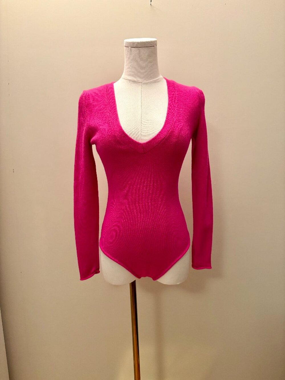 Zara Hot Pink Long Sleeve Bodysuit